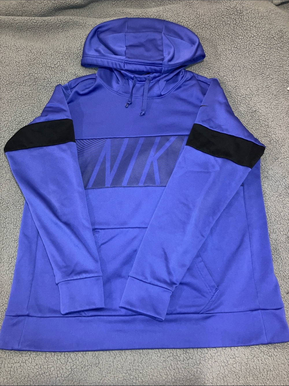 Nike Men's Purple Zip-Up Hoodie with Black Accents